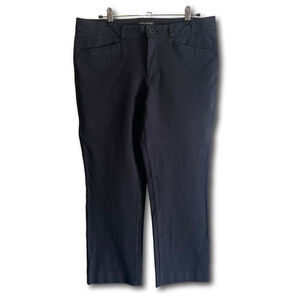 Banana Republic Womens Slim Straight Chino Pants Black Size 10 Slash Pocket